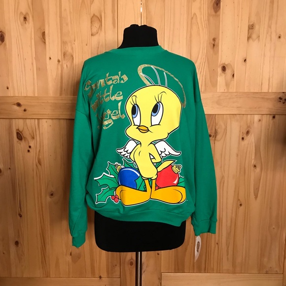 Vintage 90s Christmas Tweety Bird Santa’s little Angel NWT - Picture 3 of 15